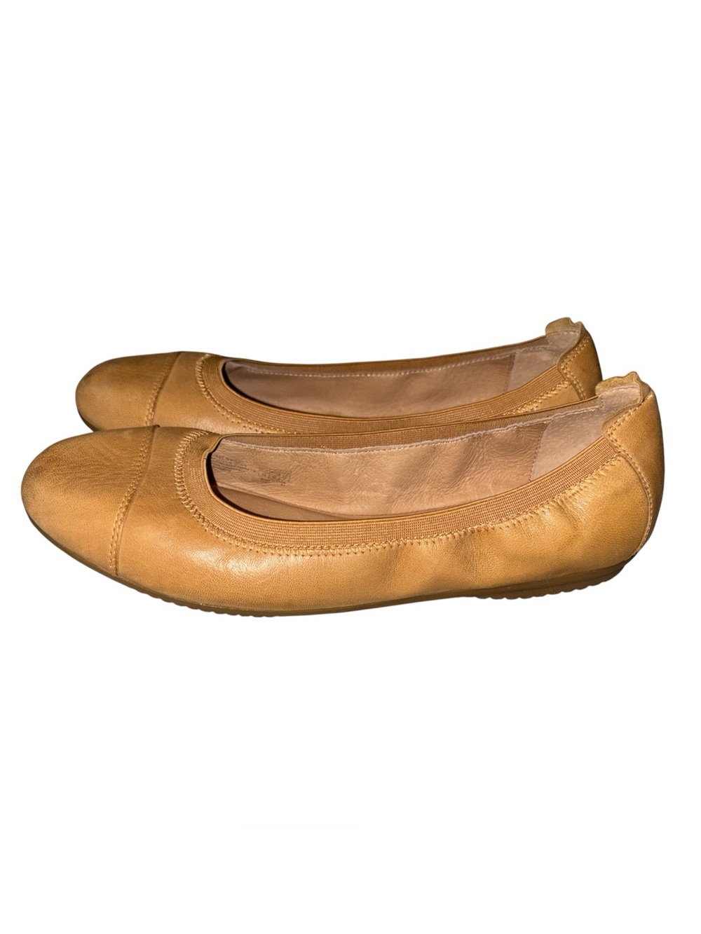 Josef Seibel pippa Womens Leather Ballet Flats Size 41 Tan brown cognac Casual